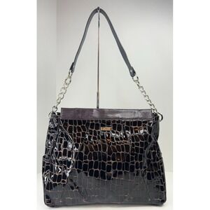 Miche Prima Rosalyn‎ Shell L Tote Plum Cobblestone Textured w/Chain Handel NWOT